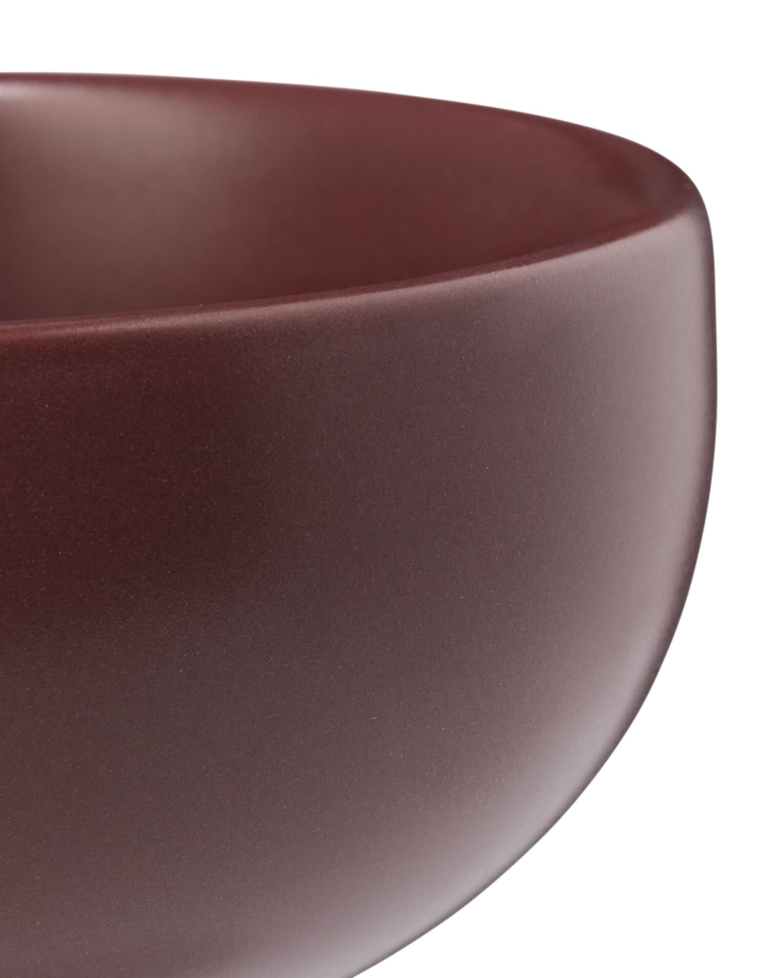 schaaltje ⌀7.5cm aardewerk mat bordeauxrood - 9650381 - HEMA