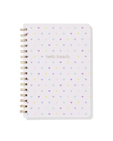 carnet de notes A5 lignes cœurs  - 14540190 - HEMA