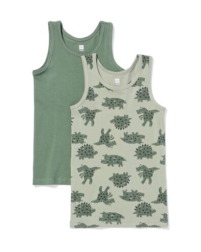 kinderhemden dino - 2 stuks groen - 19200440GREEN - HEMA