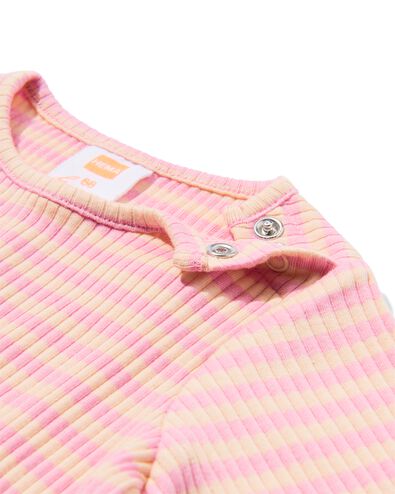 baby T-shirt rib strepen - 2 stuks roze - 33058370PINK - HEMA