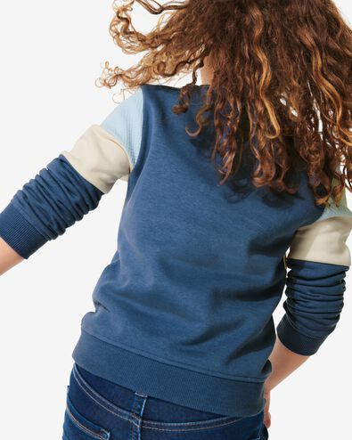 kinder sweater met kleurblokken blauw - 1000029832 - HEMA
