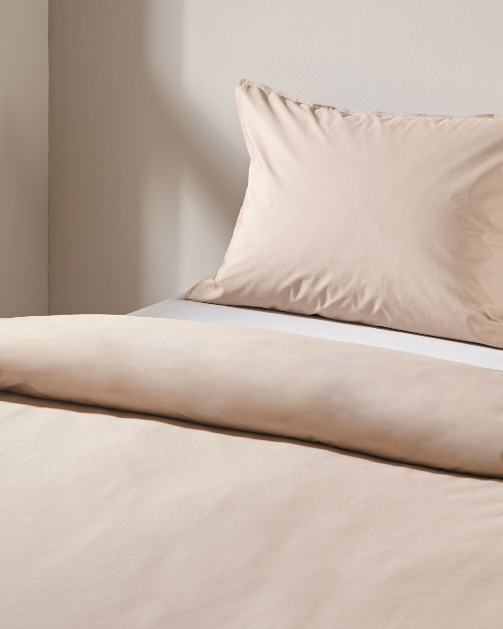 housse de couette percale 200x200/220 sable - 5790268 - HEMA