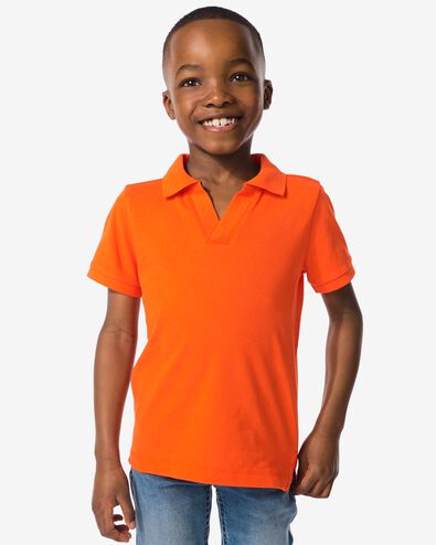 Kinder-Poloshirt, Piqué orange 134/140 - 30777679 - HEMA