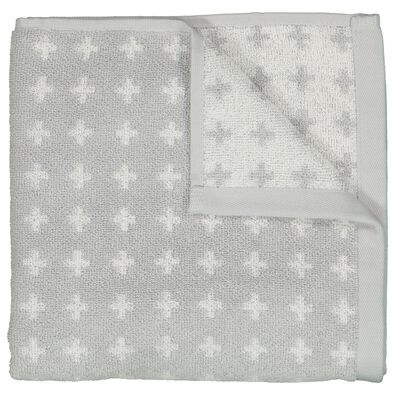 serviette - qualité épaisse - 50x100 - gris clair à croix blanches gris clair serviette 50 x 100 - 5220042 - HEMA