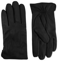 Herren-Handschuhe, touchscreenfähig, Leder schwarz schwarz - 1000009899 - HEMA