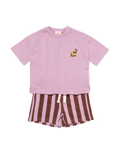 ensemble de v&ecirc;tements b&eacute;b&eacute; coupe confortable rayures violet violet - 33185670PURPLE - HEMA