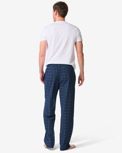 heren pyjamabroek regular fit ruit donkerblauw donkerblauw - 23686110DARKBLUE - HEMA
