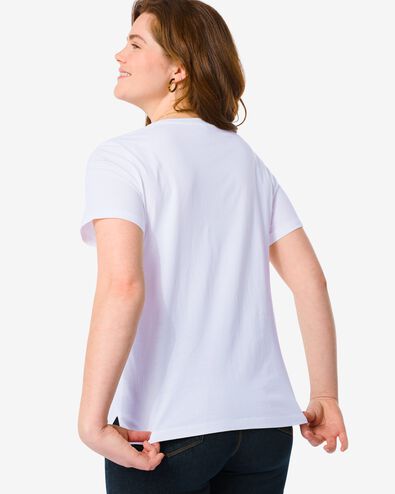 Damen-T-Shirt Danila, mit Bambus weiß weiß - 1000027543 - HEMA