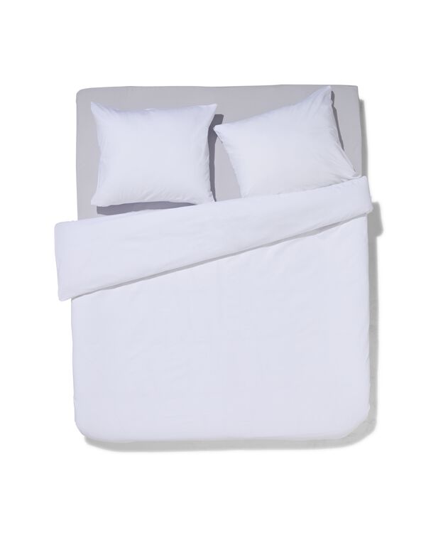 housse de couette 200x200/220 coton doux blanc - 5797023 - HEMA