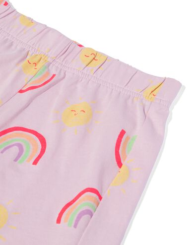 Kinder-Kurzpyjama, Baumwolle, Regenbogen, mit Puppen-Nachthemd lila lila - 23061580LILAC - HEMA