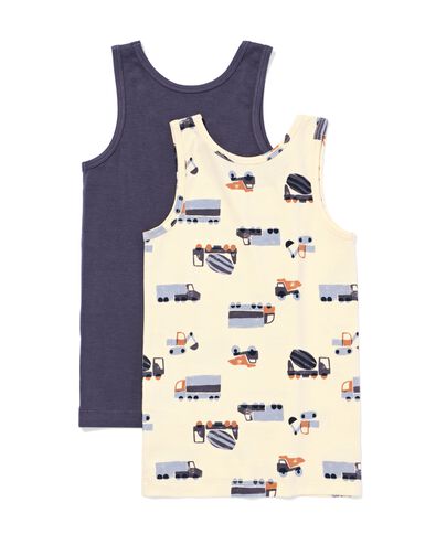 kinderhemden auto - 2 stuks gebroken wit - 19200240OFFWHITE - HEMA