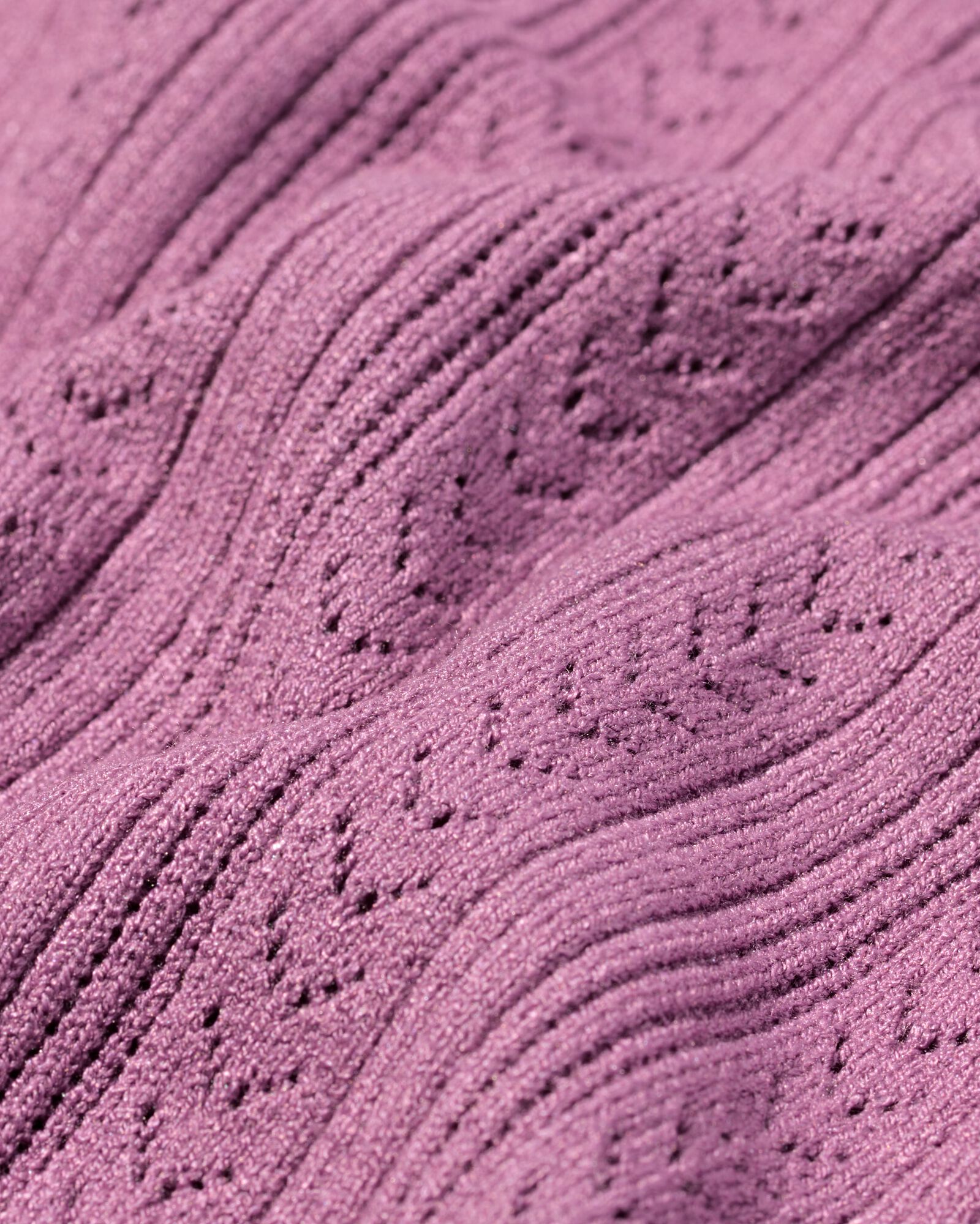 dames T-shirt Charlie pointelle paars paars - 36206240PURPLE - HEMA