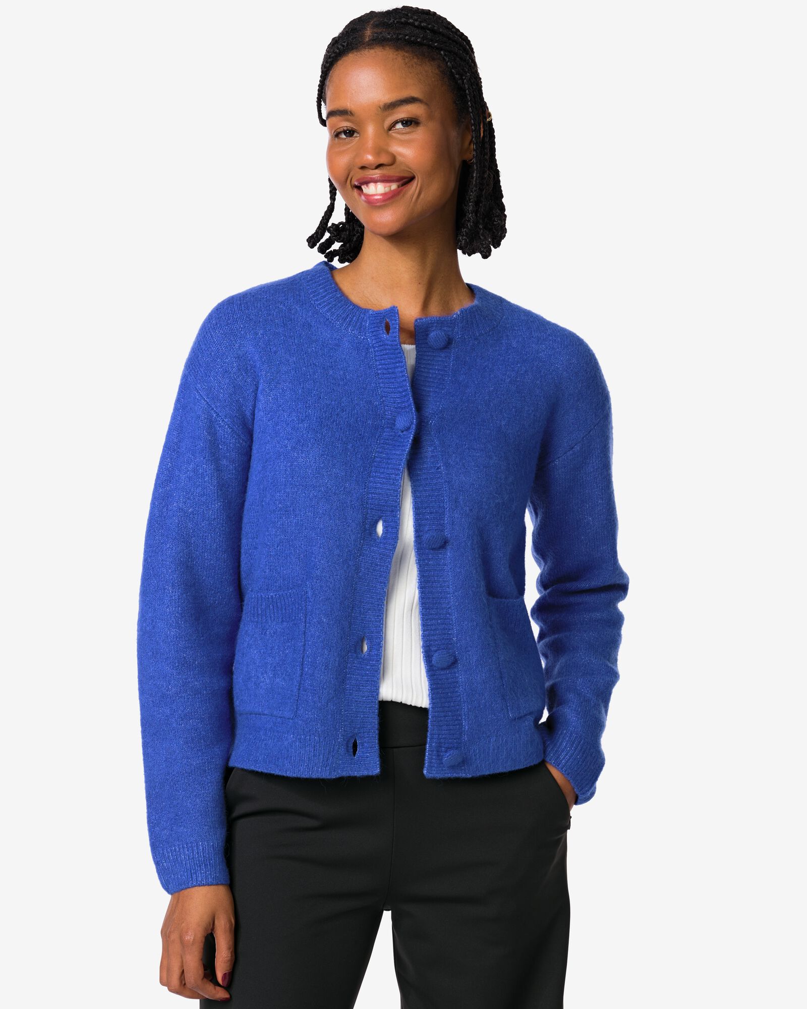 Damenstrickjacke Gerdy  blau - 36205520BLUE - HEMA