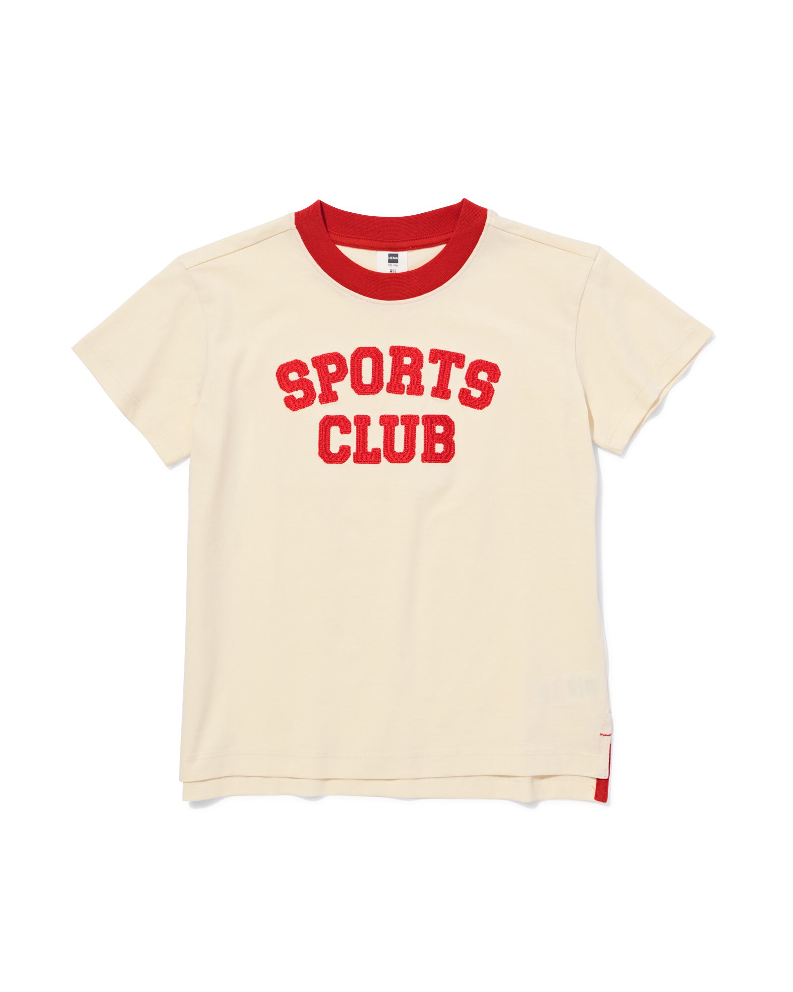 kinder T-shirt 'sports club' rood - 30705206RED - HEMA