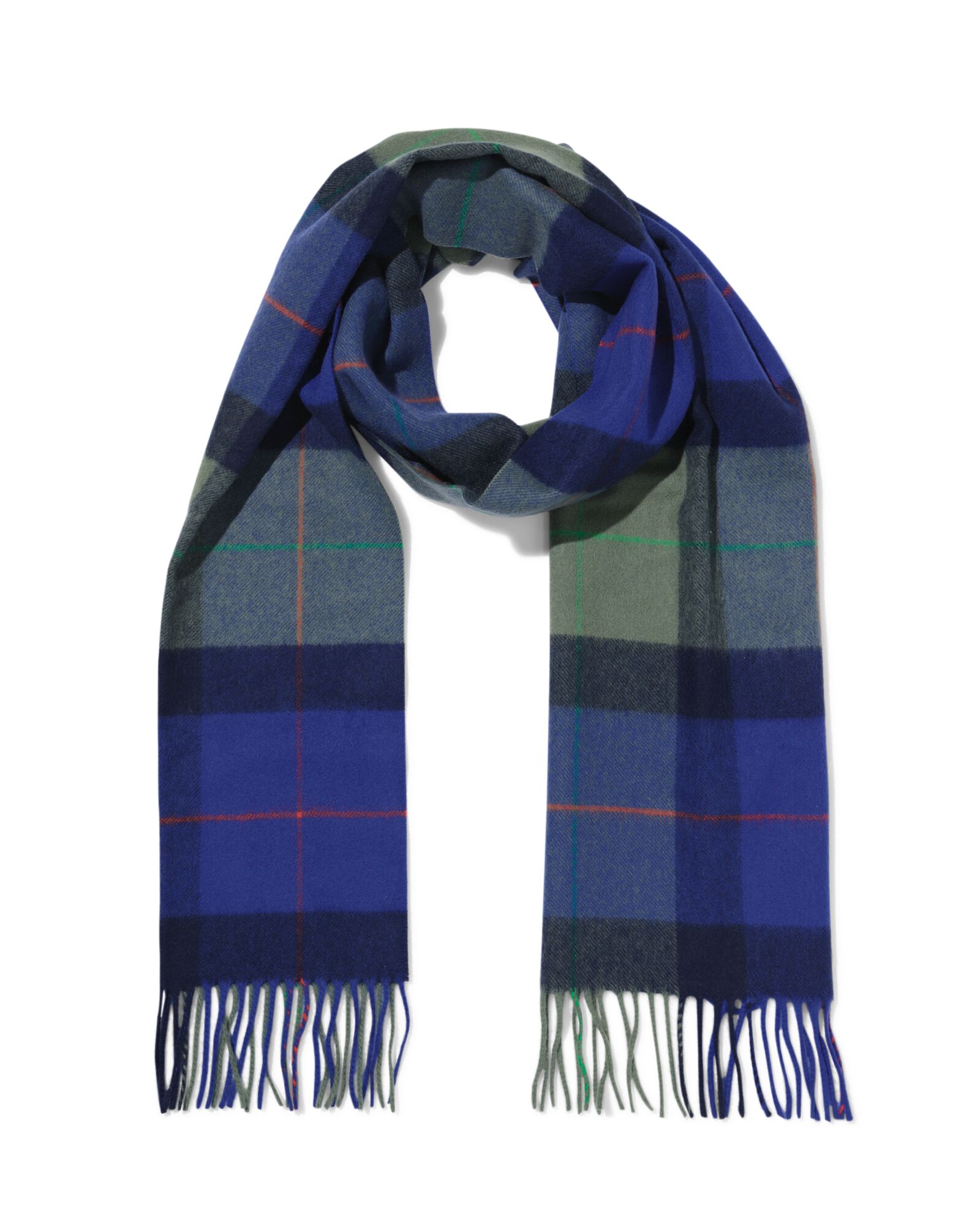 herensjaal ruiten blauw - 16500036 - HEMA