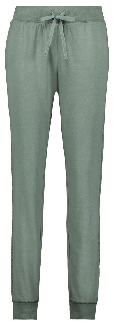 pantalon de pyjama femme coton sweat vert - 1000025248 - HEMA