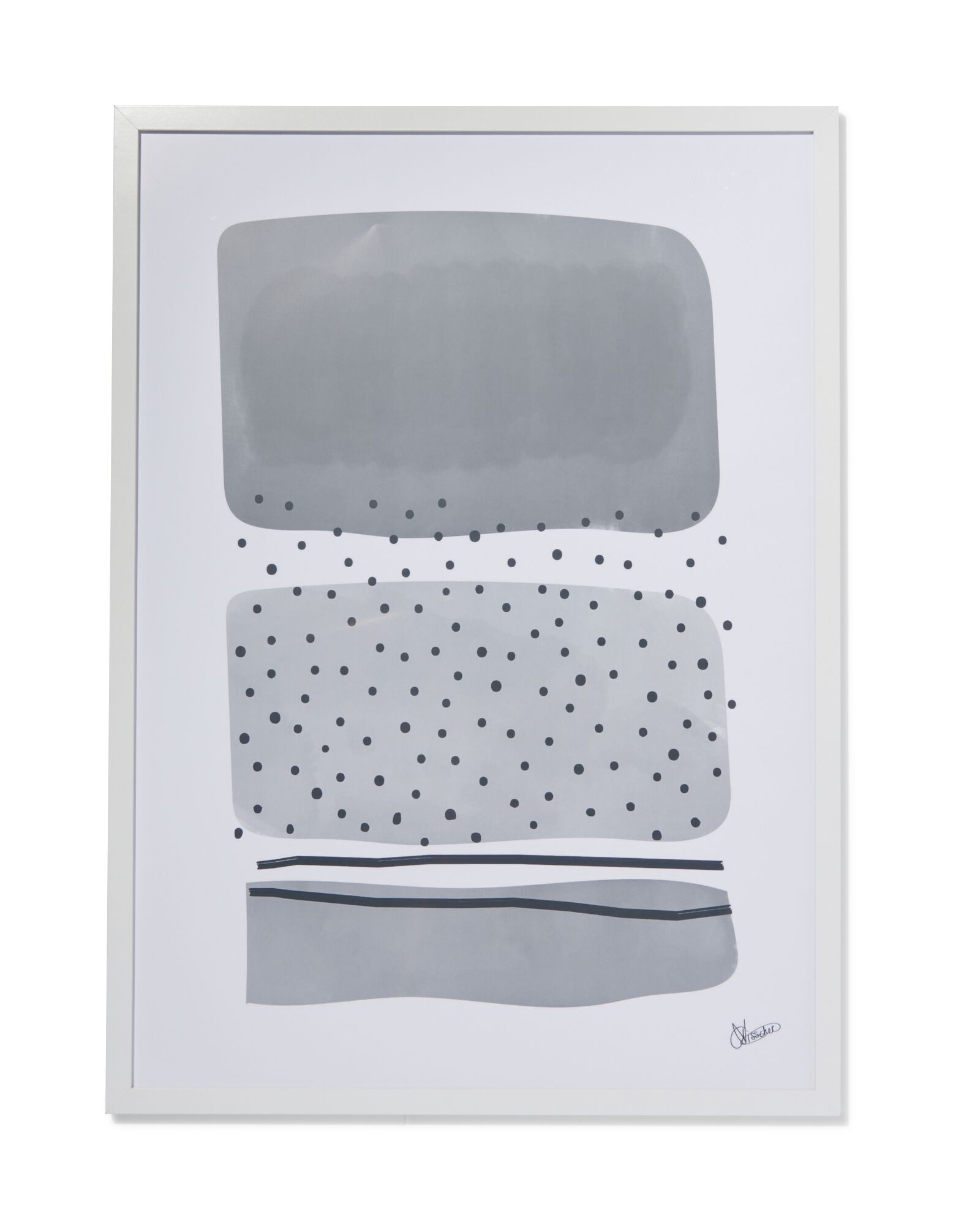 cadre photo 50x70cm bois blanc 50 x 70 blanc - 13621044 - HEMA