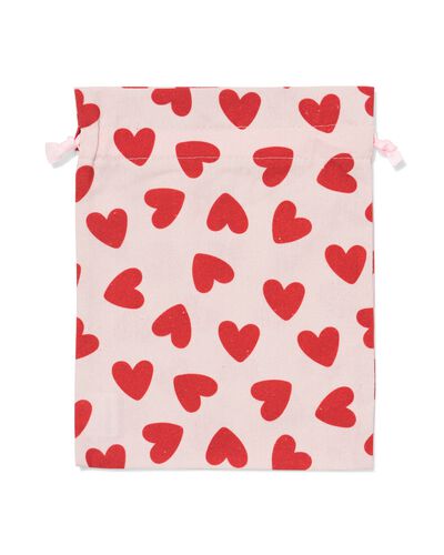 Geschenktasche M, Stoff, Herz - 14700598 - HEMA