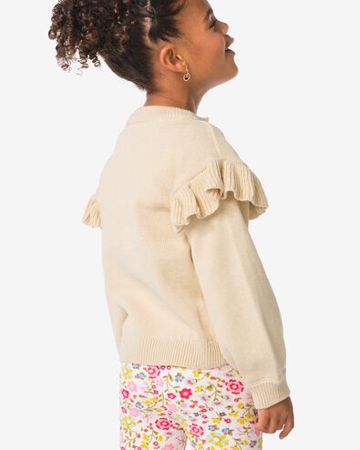 cardigan enfant grosse maille volants &eacute;cru &eacute;cru - 30838008ECRU - HEMA