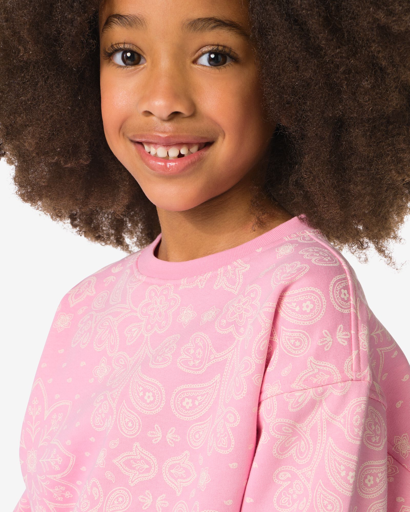 Kinderbekleidungsset gerippt, Paisley rosa rosa - 30849804PINK - HEMA