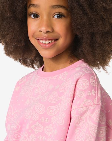 Kinderbekleidungsset gerippt, Paisley rosa rosa - 30849804PINK - HEMA