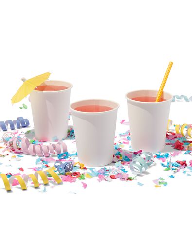 gobelets en carton 250ml blanc - lot de 20 - 14280206 - HEMA