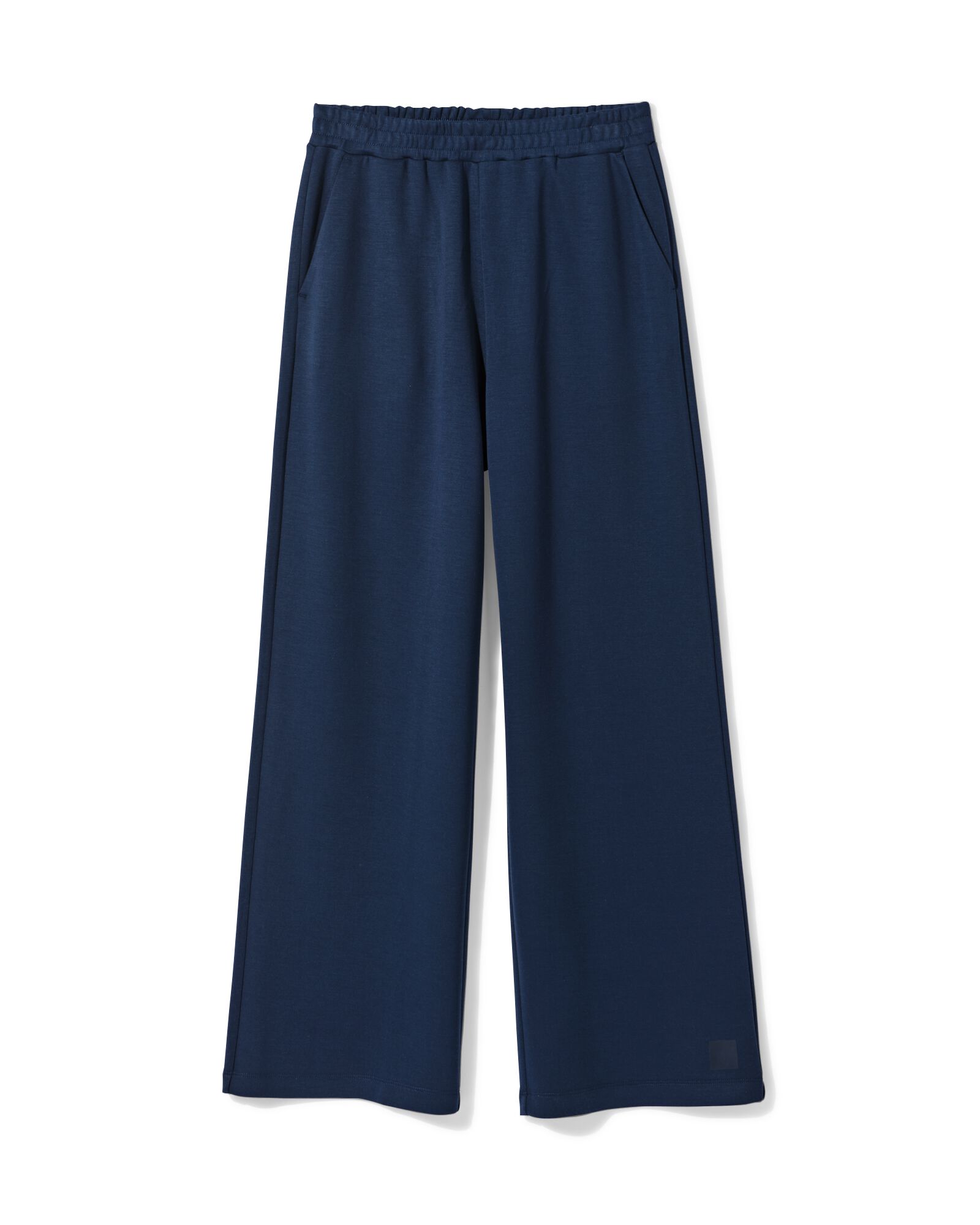damesbroek lounge loose fit  donkerblauw donkerblauw - 36000571DARKBLUE - HEMA