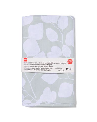 tafelkleed met bladeren 140x240 katoen met coating - 5330005 - HEMA