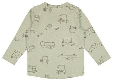 baby t-shirt auto's groen - 1000026204 - HEMA