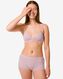 shortie haut à côtes en coton stretch pour femme rose S - 21920017 - HEMA