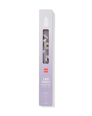 LED-Stabkerze ⌀ 2,3 &times; 20 cm, Blume, lila - 13550160 - HEMA