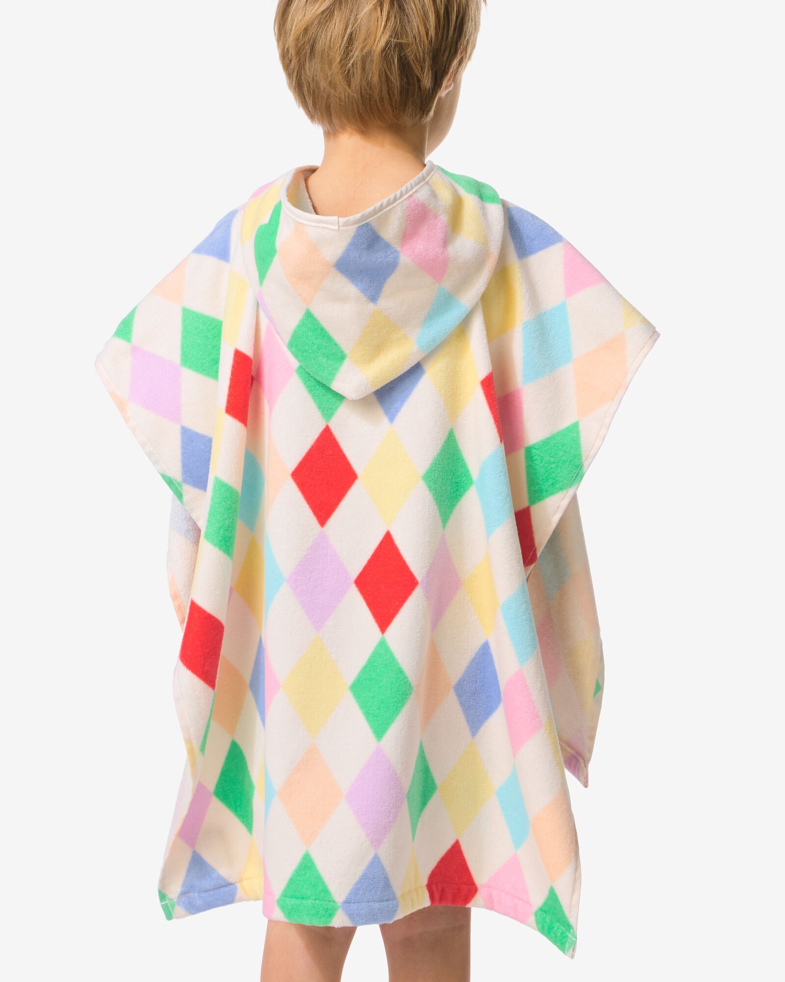 poncho enfant 60x60cm velours cirque - 5200263 - HEMA