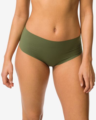 dames tailleslip micro rib ultimate comfort donkergroen donkergroen - 19602705DARKGREEN - HEMA