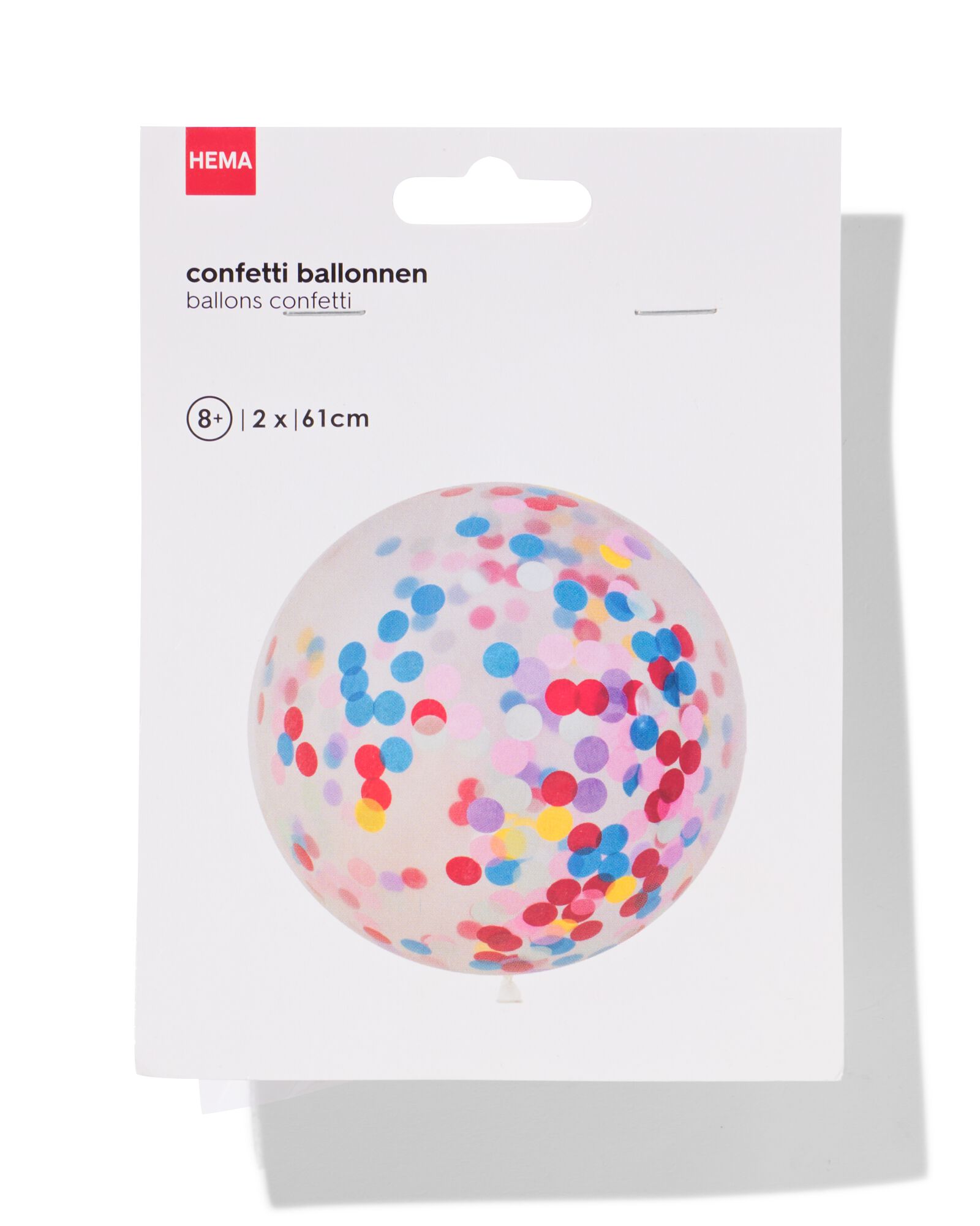 ballons XXL &Oslash; 61&thinsp;cm confettis - lot de 2 - 14250017 - HEMA