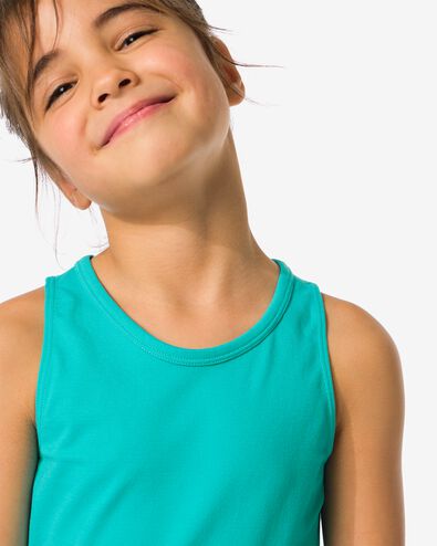 débardeur de sport enfant sans coutures turquoise turquoise - 36030165TURQUOISE - HEMA