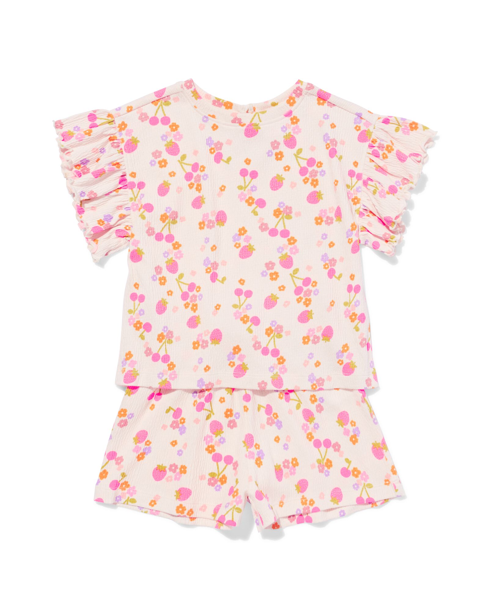 kinderset jersey kersen ecru ecru - 30849506ECRU - HEMA