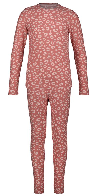 Kinder-Pyjama, Mikrofaser, Animal-Print rosa - 1000028987 - HEMA