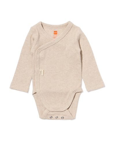 Newborn-Wickelstrampler zum Mitwachsen, LENZING&trade; ECOVERO&trade;, gerippt sandfarben sandfarben - 33430420SAND - HEMA