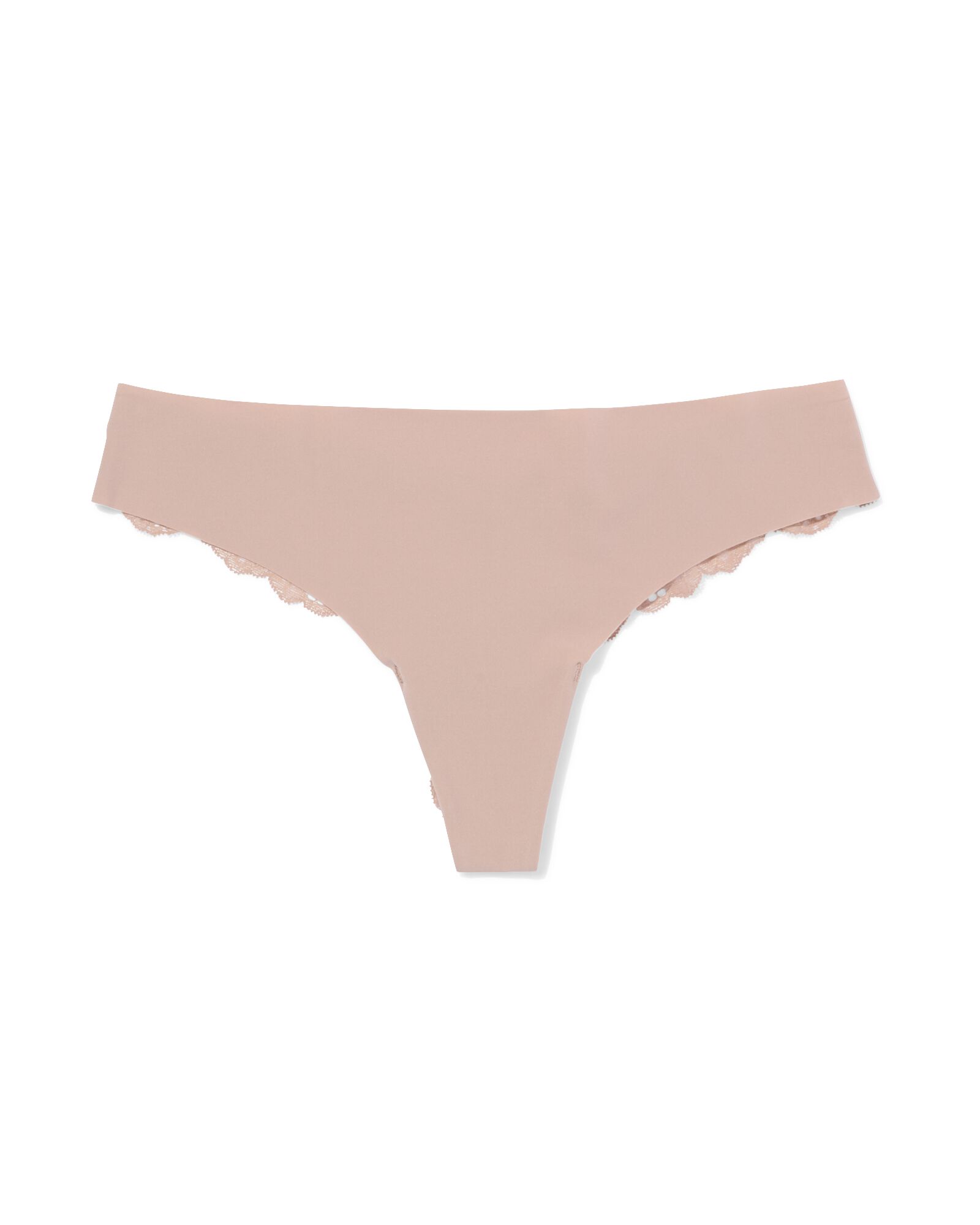string femme microfibre d&eacute;coup&eacute; au laser avec dentelle beige - 19601234BEIGE - HEMA