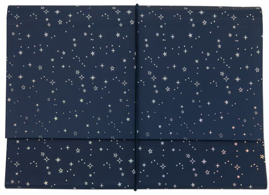 Dokumentenmappe, 6 Fächer, 23.5 x 33 x 4 cm, Sterne - 14822434 - HEMA