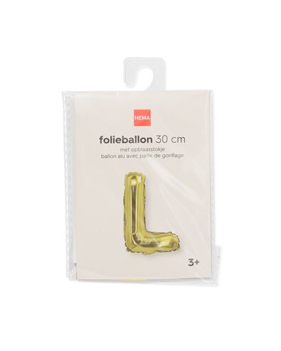 ballon aluminium lettre L 30cm dor&eacute; - 14260042 - HEMA