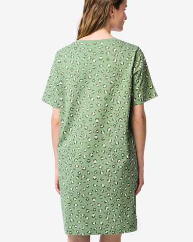 damesnachthemd jersey luipaard groen groen - 23401325GREEN - HEMA
