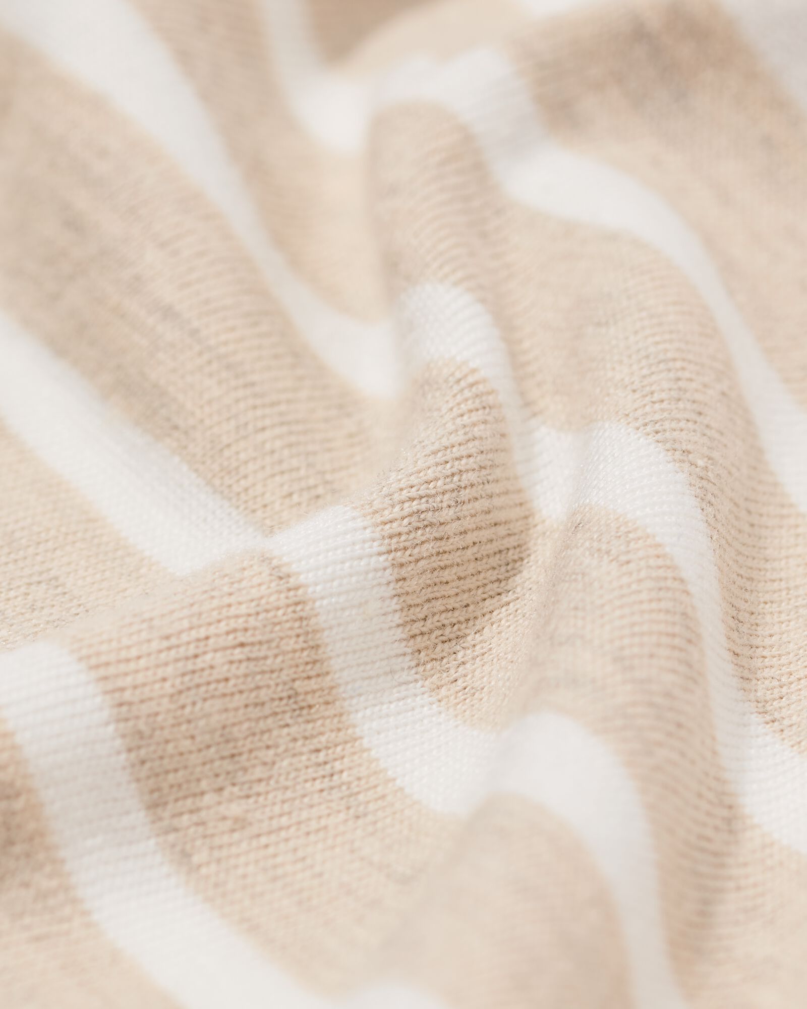 Damen-Kurz-Pyjama aus Jersey gestreift naturfarben naturfarben - 23401530NATURAL - HEMA