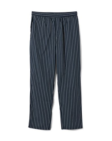 heren pyjamabroek met ruiten poplin katoen donkerblauw XXL - 23670775 - HEMA