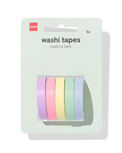 washi tapes - 5 stuks - 14170192 - HEMA