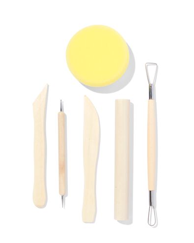 klei-gereedschapsset 6-delig - 60702806 - HEMA