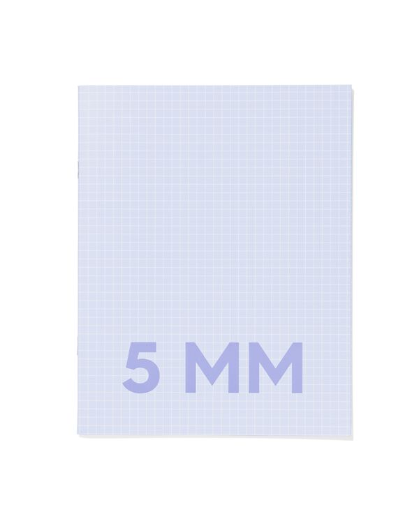 3&nbsp;cahiers bleus format A5&nbsp;-&nbsp;&agrave; carreaux 5mm - 14120220 - HEMA
