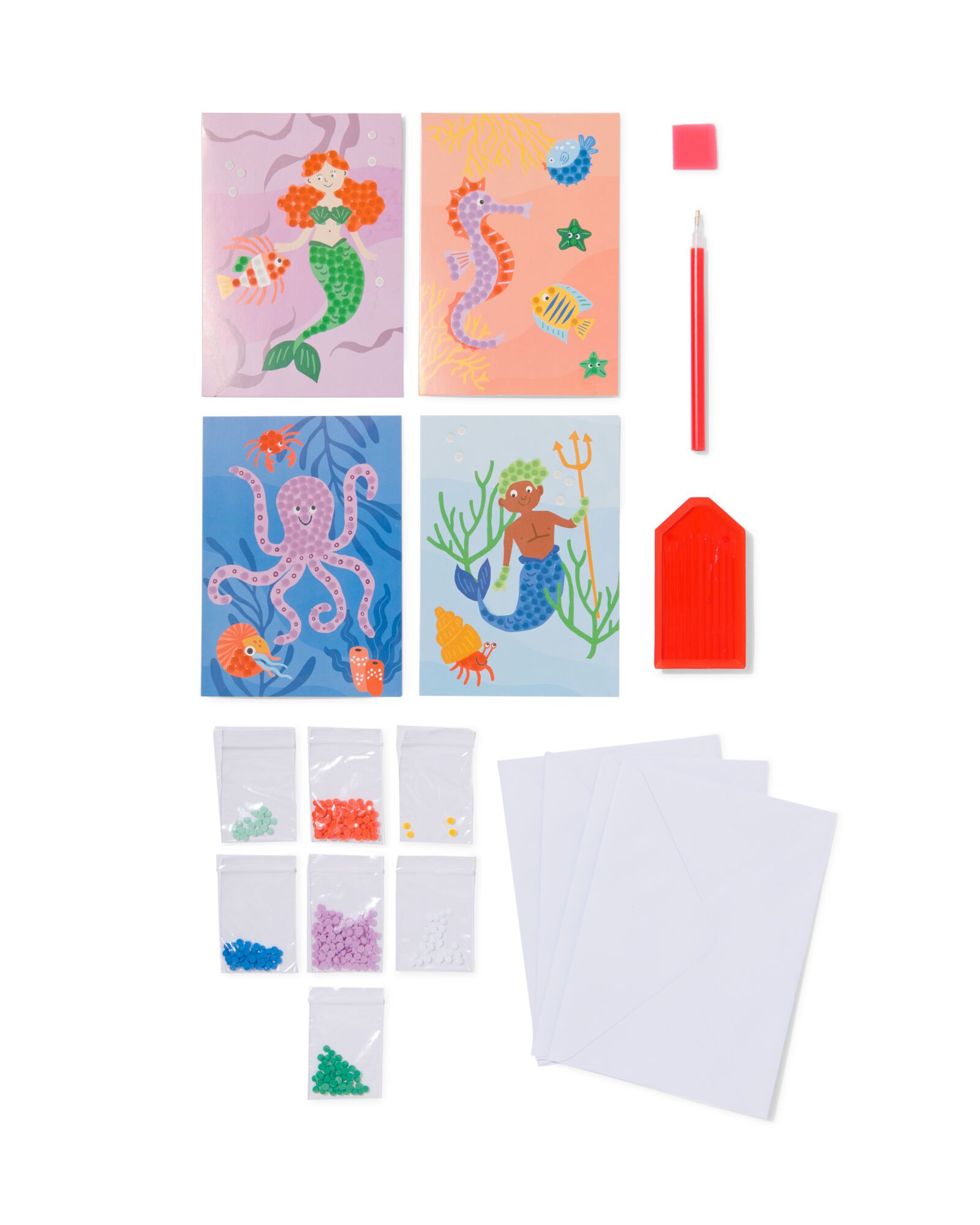 cr&eacute;ations en diamants cartes vie sous-marine A6 - 15940050 - HEMA