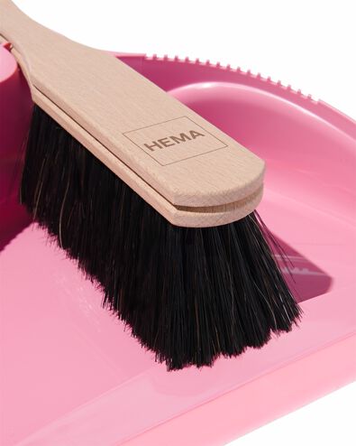 pelle et balayette en bois rose - 20520027 - HEMA