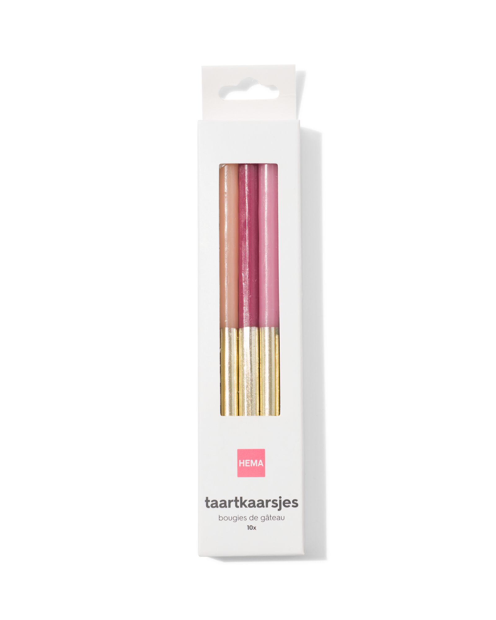 bougies de g&acirc;teau 16cm pastel dor&eacute; - 10 pi&egrave;ces - 14250325 - HEMA